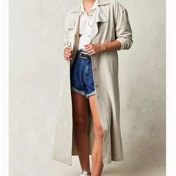 Free People Jackets & Blazers - Blank NYC Free people Vegan Suede Trench Coat